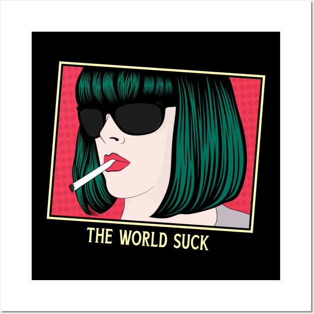 THE WORLD SUCK Wall Art by skrsht